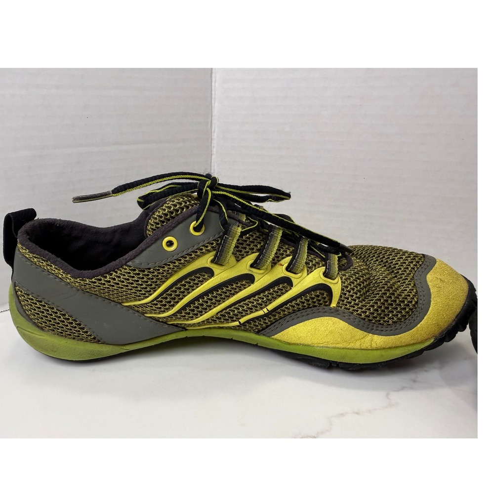 Merrell Trail Glove Amazon Mens 9 Barefoot Running Shoes Lime Green Grey J85527 - Picture 3 of 7